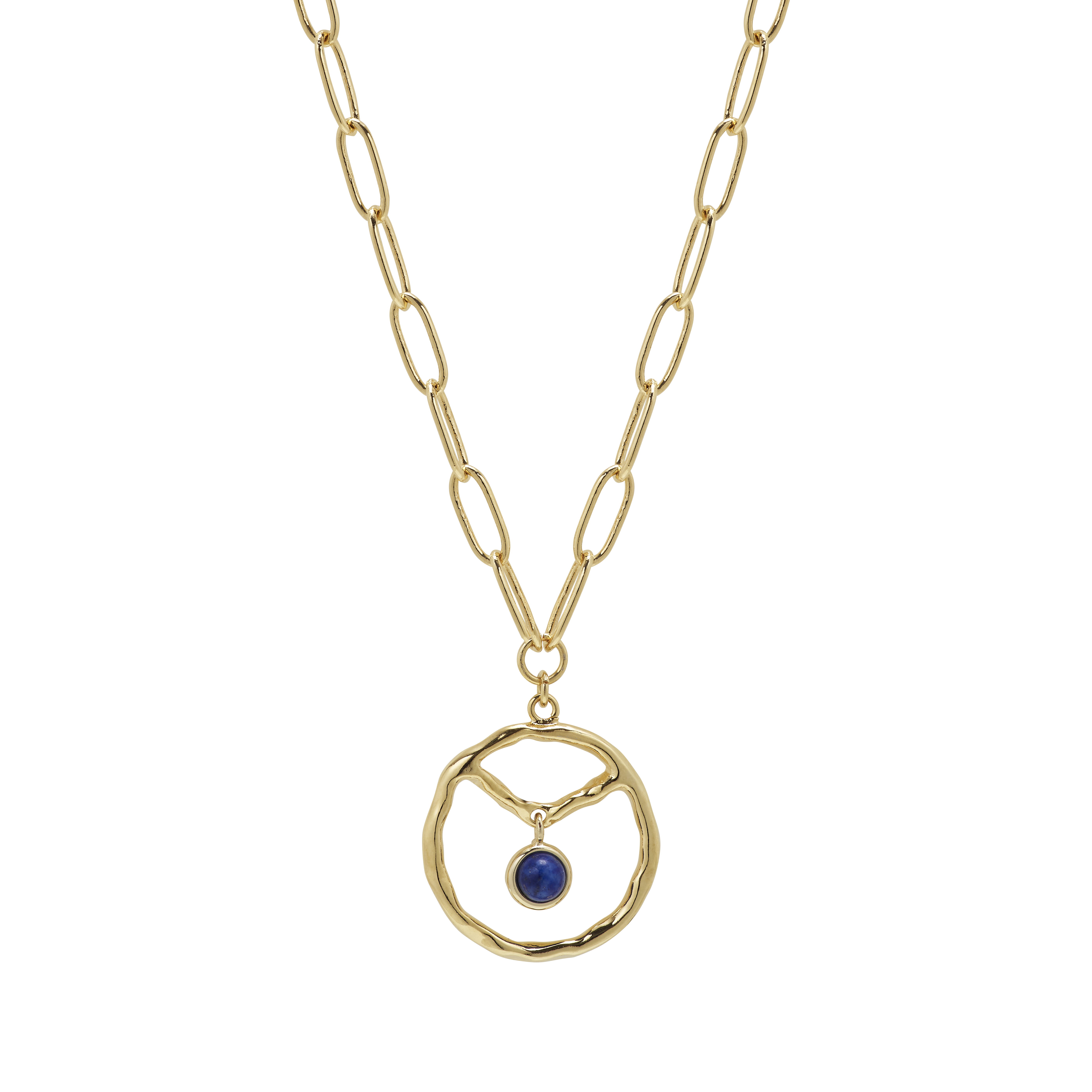 La Paix Sol Drop Combi Necklace - Lapis Lazuli [LN0022L.A]